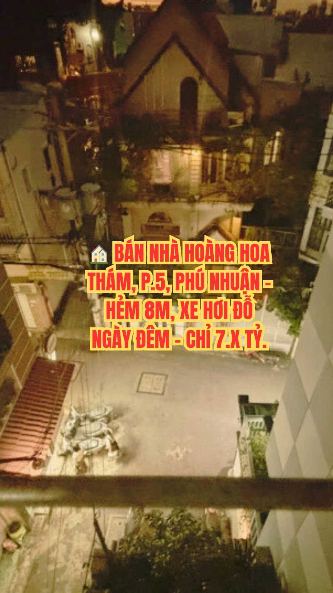 BÁN NHÀ HOÀNG HOA THÁM, P.5, PHÚ NHUẬN, HẺM 8M, HXH, CHỈ 7.X TỶ.